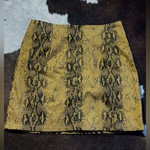 She Sky Snakeskin Print Skirt